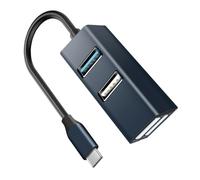 Yardenfun USB Data Hub Port Type C Splitter Aluminum Alloy Multi Port USB Hub with High Speed Transmission for Connecting Mouse Keyboard and Peripherals Portable