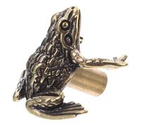 Yardenfun Vintage Brass Animal Toad Cabinet Pull Handle with Scratch Resistant Finish Ergonomic Grip Knobs for Kitchen Dresser and Furniture Decoration Inspired by Chinese Tradition