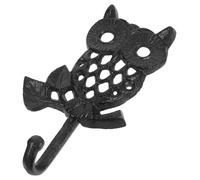 Yardenfun Vintage Cast Iron Owl Wall Hook with Hollowed Design Strong Load Capacity Entryway Key Holder and Decorative Animal Hanger Multifunctional for Bathroom Kitchen Towels Hats and Bags