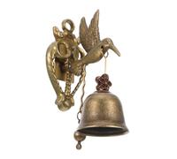 Yardenfun Vintage Hanging Doorbell with Hummingbird Design Retro Animal Wall Chime for Outdoor Garden Patio Home Easy to Install Entrance Door Chime with Antique Metal Bell