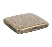 Yardenfun Vintage Metal Cigarette Case Retro Design with Double Sided Spring Clip, Portable Secure Storage Box for 20 for Travel and Outdoor Use