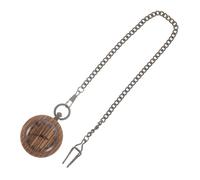 Yardenfun Vintage Pocket Watch Chain Wooden Quartz Watch Gentleman's Fashionable Present