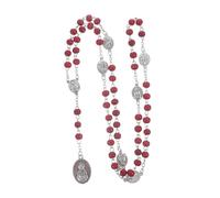 Yardenfun Vintage Religious Prayer Beaded Rosary Necklace Catholic Seven Sorrows Long Beads Chain for Women Men Elegant Charm