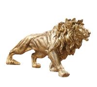 Yardenfun Vintage Resin Lion Figurine Creative Desktop Ornament Lion Decoration for Office Bookshelf Home Retro Style Resin Sculpture Home Decor