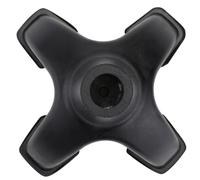 Yardenfun Walking Stick Feet Protector Black Rubber Non-Slip Leg Socks Sleeve for Quad Cane Tips Stable Grip Concrete and Gravel Furniture Feet Covers for Elderly Support and Hiking