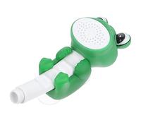 Yardenfun Water Saving Cartoon Frog Shower Sprinkler for Animal Design Bath Head with Suction Cup Fun Bathing Accessory for Boys and Preschool Bath