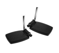 Yardenfun Wheelchair Footplates Replacement Elevating Leg Rests with Thickened Plastic for Standard Wheelchairs and Transport Chairs Metal Footrest Accessories for Elderly Mobility Support