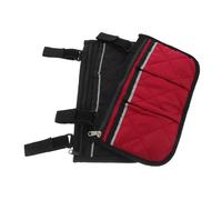 Yardenfun Wheelchair Side Bag with Pouches for Armrest Storage Durable Hanging Organizer for Office Chairs and Walkers Capacity Black and Burgundy Pouch for Keys Pens Notebooks