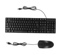 Yardenfun Wired Keyboard Mouse Combo Full Size English Keyboard and Mouse Set for Office Computer Work Wired Usb Combo