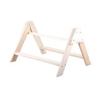 Yardenfun Wooden Chicken Stand Rack for Hens and Roosters 2-Tier Poultry Perch Easy Access for Chickens and Birds