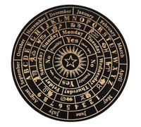 Yardenfun Wooden Divination Pendulum Board Large Crystal Energy Dowsing Tool with Markings for Spiritual Guidance and Decorative Witch Accessory