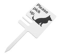 Yardenfun Wooden Dog Poop Sign Stake Garden Pet Warning No Pooping Notice for Lawn Yard Please Pick Up Sign for Outdoor Grass and Garden Areas