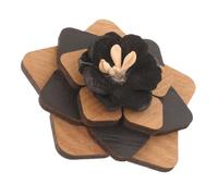 Yardenfun Wooden Flower Lapel Pin Boutonniere for Men Elegant Suit Brooch Decoration for Weddings Formal Events and Special Occasions Unique Style Sturdy and Fashionable Design