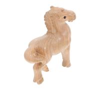 Yardenfun Wooden Zodiac Figurine for Year Celebrations Horse Collectible Ornament Positive Energy Decor for Home and Office Symbol of Success and Ambition