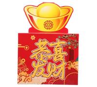 Yardenfun Year Money Pull Out Box with Card and Festive Cash Present Container for Chinese Year Party Decoration Fade Resistant Surprise Gift Box