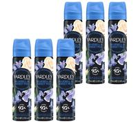 Yardley London Bluebell and Sweetpea Body Spray, Floral Body Spray for Women with Notes of Citrus and Bergamot, Bluebell Body Mist for Women 6 x 75ml