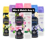 Yardley London Body Spray 75ml Bundle - Choose Any 2 Scents - English Rose, Blossom & Peach, April Violets, Bluebell & Sweetpea, Freesia & Bergamot, English Lavender - Long-Lasting Freshness