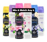 Yardley London Body Spray 75ml Bundle - Choose Any 3 Scents - English Rose, Blossom & Peach, April Violets, Bluebell & Sweetpea, Freesia & Bergamot, English Lavender - Long-Lasting Freshness