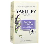 Yardley London English Lavender with Essential Oils Soap Bar, 4.25 oz Bar (Pack of 4)