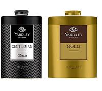 Yardley London Gold Deodorizing Talcum Powder with Gentleman Talcum Powder for Men 250g pack of 2pc
