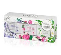 Yardley London Mini Perfumed Powder Trio Collection Gift Set | Includes English Lavender, Rose and Lily of the Valley Dusting Body Powder, Silky Soft Finish, Vegan, 98% Natural