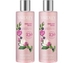 Yardley London Rose Body Wash 2 x 250ml Twin Pack Heritage Floral Brand New