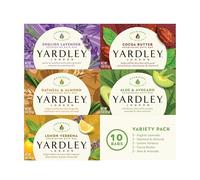Yardley London Soap Bath Bar Bundle - 10 Bars: English Lavender, Oatmeal and Almond, Aloe and Avocado, Cocoa Butter, Lemon Verbena 4 Ounce Bars (Pack of 10, Two of each)