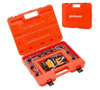 YARDMARIS Chainsaw Chain Storage Case, Universal Chain Organizer Box for up to 20”Blade Chains, Portable Saw Chain Holder, Anti-Tangling Protection - Orange