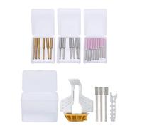 YARDMARIS Chainsaw Sharpening Kit, 26 Pcs Rotary Tool Accessory Set - Angle Guide and Diamond Grinding Burr Bit Set, Chainsaw Sharpener Attachment for Hand Power Drilling