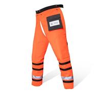 YARDMARIS Technical Wrap Chainsaw Chaps by UL Class A 8 Layers Chainsaw Pants Apron Style - orange - Medium
