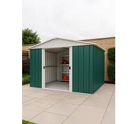 Yardmaster 10 X 10 Ft Apex Roof Metal Shed With Floor Frame Green