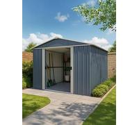 Yardmaster 10Ft X 13Ft Castleton Apex Roof Metal Shed With Floor Frame Kit One Colour