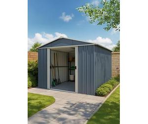 Yardmaster 10Ft X 13Ft Castleton Apex Roof Metal Shed With Floor Frame Kit One Colour