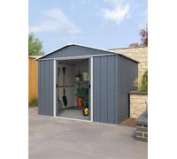 Yardmaster 10Ft X 8Ft Castleton Apex Roof Metal Shed With Floor Frame One Colour