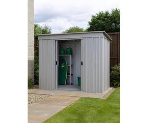 Yardmaster 6 X 4 Ft Double Door Metal Pent Roof Shed Ilver