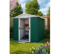 Yardmaster 6 X 6 Ft Apex Roof Metal Shed Green