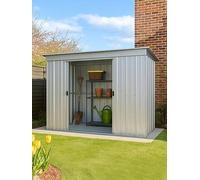 Yardmaster 8 X 4 Ft Double Door Metal Pent Roof Shed Ilver