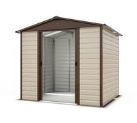 Yardmaster 7.4 X 6Ft Shiplap Metal Shed Taupe
