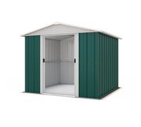 Yardmaster Metal Green Apex Garden Shed - 8x9ft
