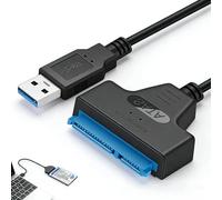 YARDPOEM 1PCS SATA to USB 3.0 Adapter Cable | 30cm High-Speed Data Transfer, Compatible with 2.5-Inch SSD/HDD | Plug and Play with LED Indicator, Portable SATA Cable