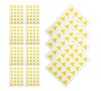 Yardwe 1 Bag Yellow Triangle Adhesive Label Stickers Copper Material, Easy Peel and Simple Aesthetic Design, for School and Travel Use on Boxes and Files
