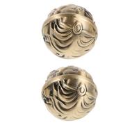 Yardwe 1 Pair 38mm Embossed Brass Baoding Balls for Hand Strengthening, Massage, and Rehabilitation Training - Chinese Exercise Balls for Wrist Fitness and Grip Strength Therapy