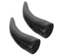 Yardwe 1 Pair Halloween Imitation Ox Horn Headband, Plastic Bull Horns Hair Accessory, Comfortable to Touch and Not Easy to Fade, for Fancy Dress Party and Costume Events