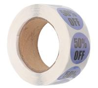 Yardwe 1 Roll Self-Adhesive Label Stickers Round Paper Material Price Tag Stickers Practical Easy to Stick and Peel for Merchandise Sale Display