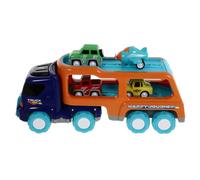 Yardwe 1 Set Cartoon Musical Pull Back Truck for Two Engineering Vehicle with Lights and Sound Boys and Engaging Plaything for Imaginative Adventures