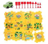Yardwe 1 Set Dinosaur Puzzle Track Set DIY Car Track Puzzle for Educational Promotes Creativity and Problem Solving Skills for Preschoolers