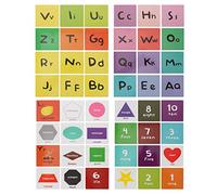 Yardwe 1 set Early Education Graphic Cards English Letters Numbers Learning Flashcards Educational Supplies for Home Preschool Use