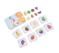 Yardwe 1 Set Educational Puzzle Interactive Parent Activity Wooden Jigsaw Puzzle for Color Matching Memory Development Game for Family Fun and Travel