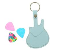 Yardwe 1 Set Guitar Pick Storage Pouch Portable Case with Random Picks Durable PU Material Compact and Lightweight Design for Guitarists Convenient for and Use Random Color