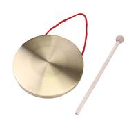 Yardwe 1 Set Hand Gong Copper Percussion Instrument with Round Play Hammer for Events Enhances Creativity and Develops Rhythm Skills